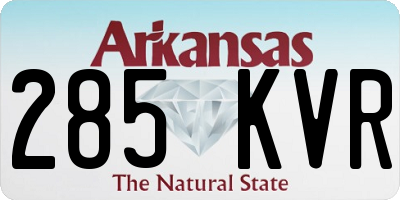 AR license plate 285KVR