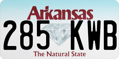 AR license plate 285KWB
