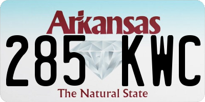 AR license plate 285KWC