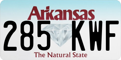 AR license plate 285KWF