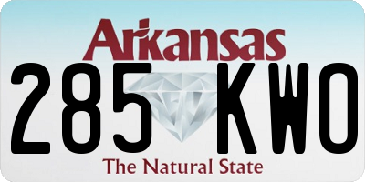 AR license plate 285KWO