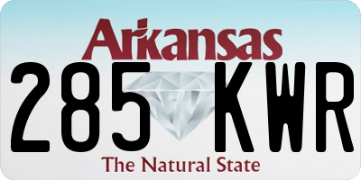 AR license plate 285KWR