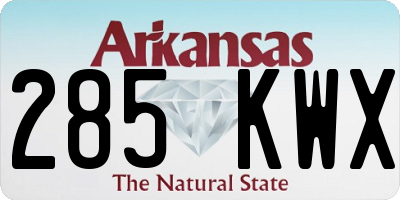 AR license plate 285KWX