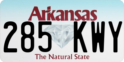 AR license plate 285KWY