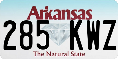 AR license plate 285KWZ