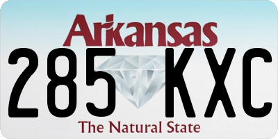 AR license plate 285KXC