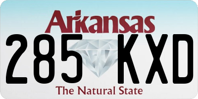 AR license plate 285KXD