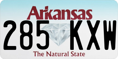 AR license plate 285KXW