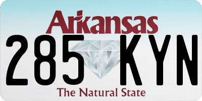 AR license plate 285KYN