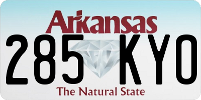 AR license plate 285KYO