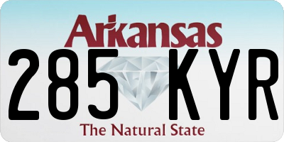AR license plate 285KYR