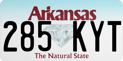 AR license plate 285KYT