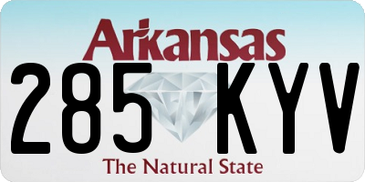 AR license plate 285KYV