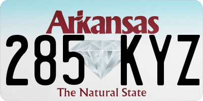 AR license plate 285KYZ