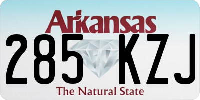 AR license plate 285KZJ