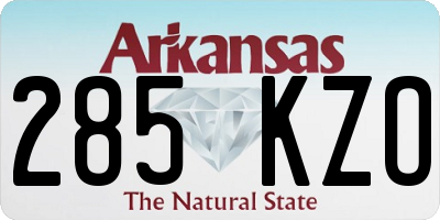 AR license plate 285KZO
