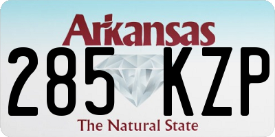 AR license plate 285KZP