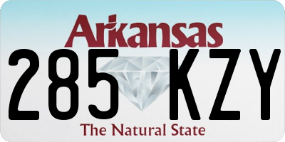 AR license plate 285KZY
