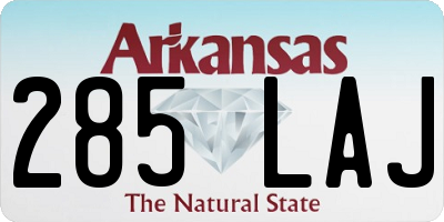 AR license plate 285LAJ
