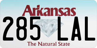 AR license plate 285LAL