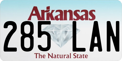 AR license plate 285LAN