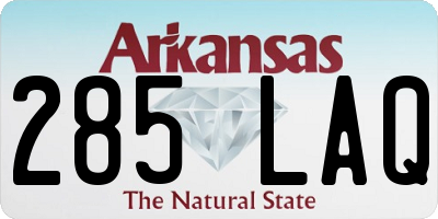 AR license plate 285LAQ
