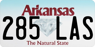 AR license plate 285LAS