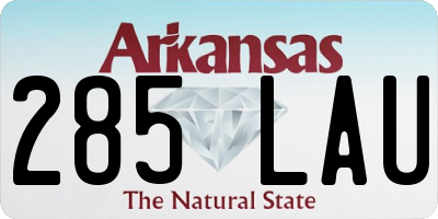 AR license plate 285LAU