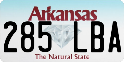 AR license plate 285LBA