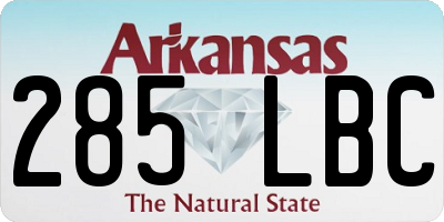 AR license plate 285LBC