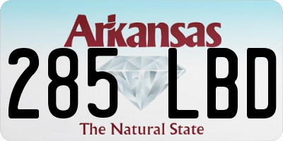 AR license plate 285LBD