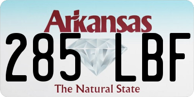 AR license plate 285LBF