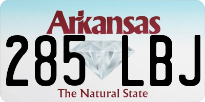 AR license plate 285LBJ
