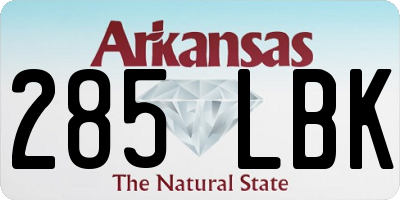 AR license plate 285LBK