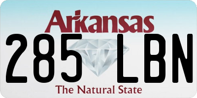 AR license plate 285LBN