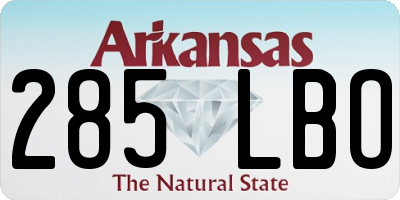 AR license plate 285LBO