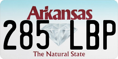AR license plate 285LBP
