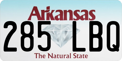 AR license plate 285LBQ