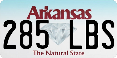 AR license plate 285LBS