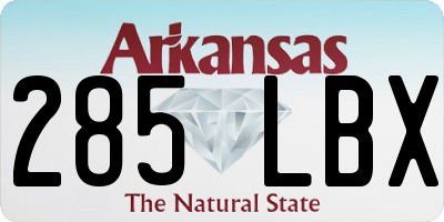 AR license plate 285LBX