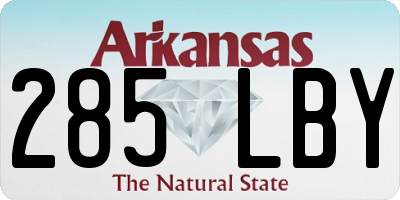 AR license plate 285LBY