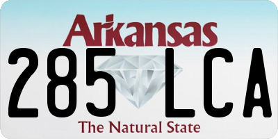 AR license plate 285LCA