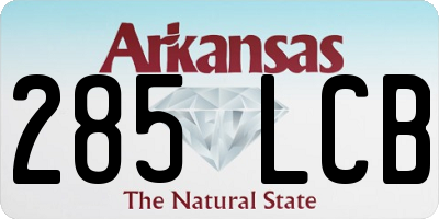 AR license plate 285LCB