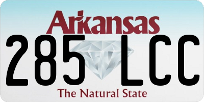 AR license plate 285LCC