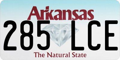 AR license plate 285LCE