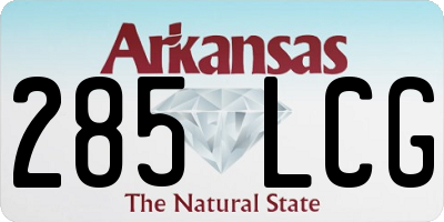 AR license plate 285LCG