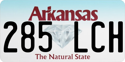 AR license plate 285LCH