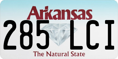 AR license plate 285LCI