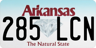 AR license plate 285LCN