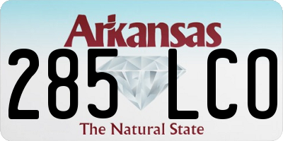 AR license plate 285LCO